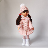 Шапка с помпоном и пальто для куклы Paola Reina, 32 см