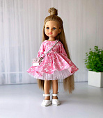 Розовое платье бантики для кукол Паола Рейна Подружки 32 см