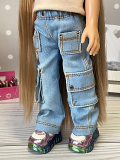 Джинсы с карманами голубые для кукол Паола Рейна, 32 см Paola Reina HM-GL-1075 #Tiptovara#