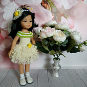 Желтая Роза - платье крючком для куклы Paola Reina, 32 см
