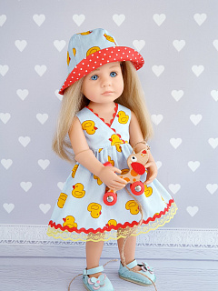 Платье и шляпка для кукол Little Kidz Gotz, 36 см Gotz HM-SL-1029 #Tiptovara#