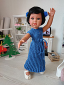 Артикуляционная кукла Лоренс в платье HandMade, 42 см