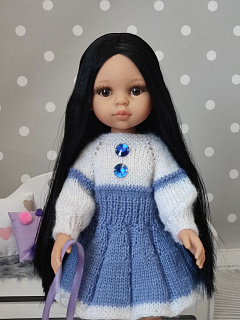 Handmade бело-голубой костюм для куклы Paola Reina, 32 см Paola Reina HM-KI-1008 #Tiptovara#