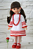 Вязаное белое платье для куклы Паола Рейна с бусами, 32 см Paola Reina 14615-red #Tiptovara#