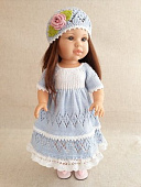 Для кукол 44 см вязанное платье купить недорого