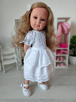 Белое платье для куклы Llorens, 42 см