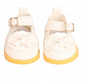 Белые туфли для Паола Рейна 5 на 3 см (Китай) на липучке