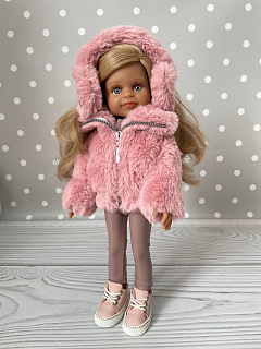 Шуба на молнии для куклы Paola Reina, 32 см (пудра) Paola Reina HM-GL-1077 #Tiptovara#