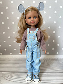 Комбинезон для куклы Paola Reina с карманами голубой, 32 см