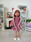 Платье и шапка с ушками для куклы Paola Reina, 32 см