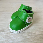 Ботинки кожаные для куклы Little Kidz Gotz, Marina Pau, 35-40 см (зеленые)