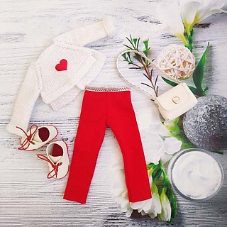 Красно-белый комплект для кукол Paola Reina, 32 см Paola Reina HM-BE-101 #Tiptovara#