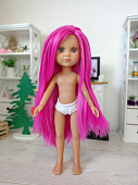 Кукла с розовыми волосами Eva Berjuan 2826 без одежды, 35 см