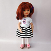 Костюм (футболка, юбка в полоску) для кукол Paola Reina, 32 см