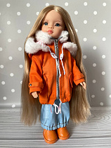 Куртка парка для куклы Паола Рейна оранжевая