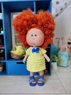 Платье желтое для куклы little Mia Nines d'Onil 23 см Nines HM-KI-1066 #Tiptovara#