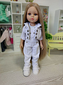 Костюм джинсовый комбинезон и куртка для куклы Паола Рейна, 32 см