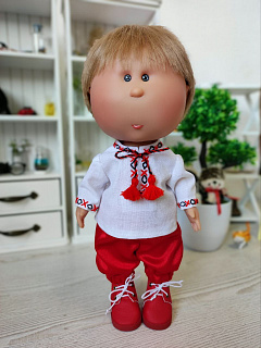 Украинский костюм - Вышиванка и шаровары для куклы Мио Нинес де Онил, 30 см Nines HM-TG-1018 #Tiptovara#