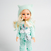 Кукла Paola Reina Claudia 14771 в мятном костюме с заколкой, 32 см