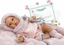 Теплый комплект одежды Girl с пледом для пупса Nines d'onil 40 cm