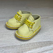 Ботинки на шнурках лимонные кожа для куклы Paola Reina, 32см