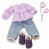 Комплект одежды (джинсы, блуза, сапожки) для куклы Gotz, 45-50 см
