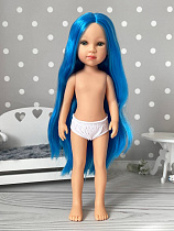 Кукла Diana 9 с синими волосами Catalina Dolls без одежды, 32 см