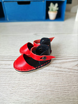 Красно-черные туфли для кукол Paola Reina, 32 см и похожих