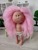 Кукла Mia Nines d'Onil розовые волосы без одежды, 30 см