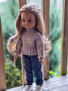 Вязаный спицами свитер для куклы Паола Рейна 32 см  HM-PO-1001 #Tiptovara#