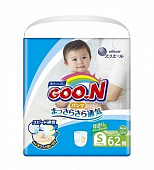 Трусики-подгузники GOO.N для активных детей 4-9 кг (размер S, унисекс, 62 шт)