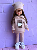 Костюм Hello Kitty - худи, штаны и шапка для кукол Paola Reina, 32 см