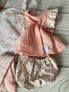 Платье, повязка и трусики для кукол пупсов Nines d'onil 37 cm Nines B-37-2 #Tiptovara#