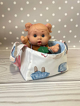 Корзина сумка переноска для пупса 20-21 см