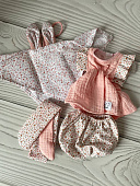 Платье, повязка и трусики для кукол пупсов Nines d'onil 37 cm