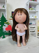 Кукла шарнирная Mia брюнетка с челкой Nines d'Onil голышка, 30 см