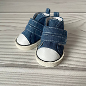Джинсовые кеды на липучке для куклы Gotz Little Kidz 36 см