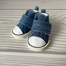 Джинсовые кеды на липучке для куклы Gotz Little Kidz 36 см