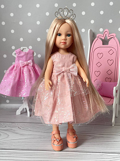 Платье персик из фатина для куклы Paola Reina / Diana Catalina Dolls, 32 см Paola Reina HM-KS-1093 #Tiptovara#