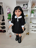 Кукла с косичками Венсдей/Wednesday в платье с воротником Paola Reina, 32 см