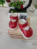 Красные кожаные туфли для кукол Gotz Little Kidz, Marina&Pau, 35-40 см