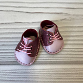 Ботинки пыльная роза на шнурках для кукол Mia Nines d'Onil, 30 см