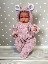 Одежда для пупсов 40-45 см - комбинезон Тедди розовый