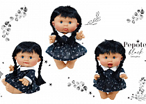 Пупс Nines d'Onil Pepotes Венсдей Black Doll, 26 см