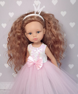 Платье с розовой фатиновой юбкой для куклы Paola Reina, 32 см Paola Reina HM-SL-27 #Tiptovara#