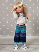 Вязаный костюм Жаккард для кукол Paola Reina, 32 см