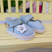 Голубые кожаные туфли для кукол Little Kidz Gotz, Marina Pau, 35-40 см