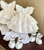 Пышное белое платье с панталончиками для куклы Paola Reina 32 см