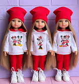 Костюм Mickey Minnie - худи, штаны и шапка для кукол Paola Reina, 32 см