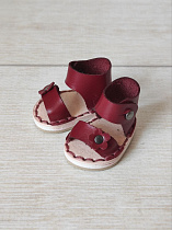 Кожаные босоножки для кукол little Mia Nines d'Onil 23 см (бордо)